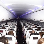 Interior of Virgin America A320