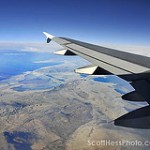 Flying Over Great Salt Lake, Utah from Boston to SF  on Jet Blue